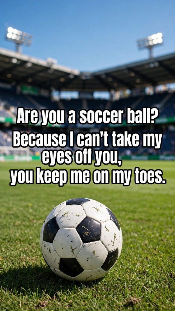 Soccer ball pick up lines.