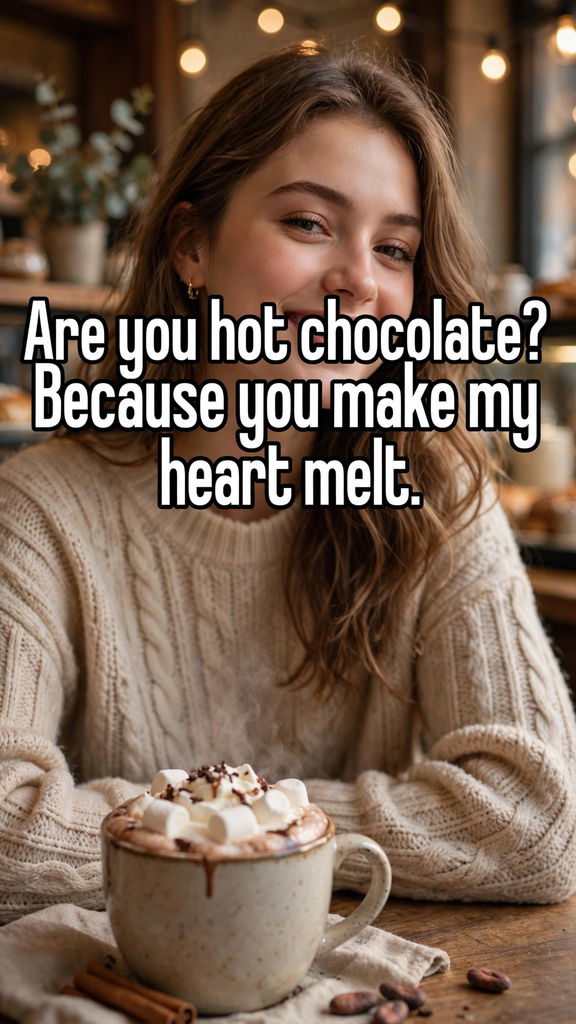 Pick up lines about hot chocolate.